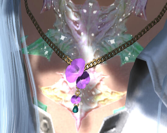 Purple Sweet Pea Necklace