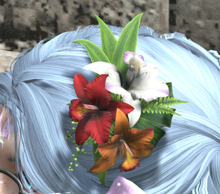Rainbow Cattleya Hair Corsage