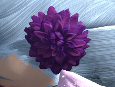 Purple Dahlia Hair Corsage