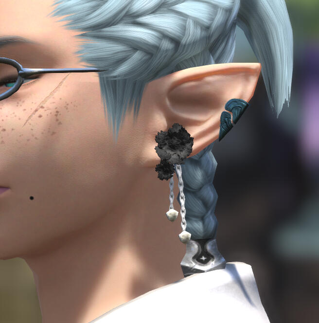 Black Carnation Earring