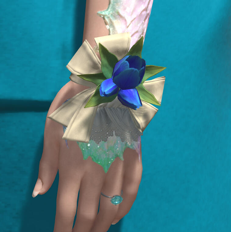 Blue Tulip Wrist Corsage
